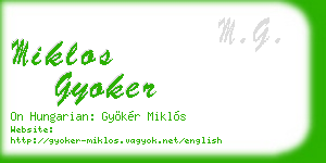 miklos gyoker business card